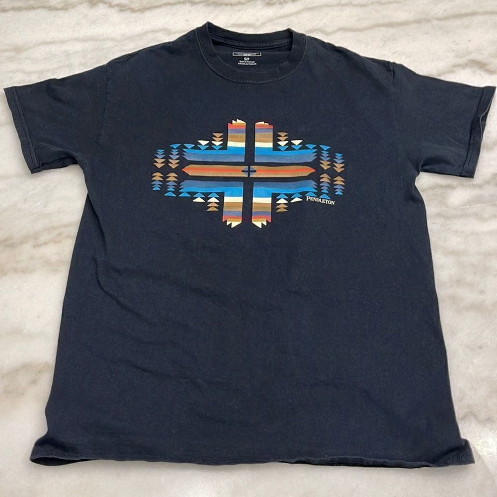 Pendleton Native Blanket Graphic T-Shirt Small Black